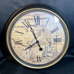 Vintage Style Wall Clock with Temperature & Humidity Gauges – 15.5” Diameter