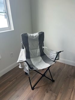 Folding Camping / Beach Chair with Cooler & Storage
