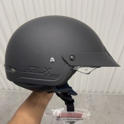 GLX M14 Open Face Motorcycle Helmet – Matte Black | DOT Certified | Size Small