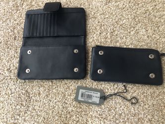Black All Saints Leather Wallet 