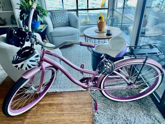 Cruiser Bike  “like new” , 26 “metallic pink, purple rims