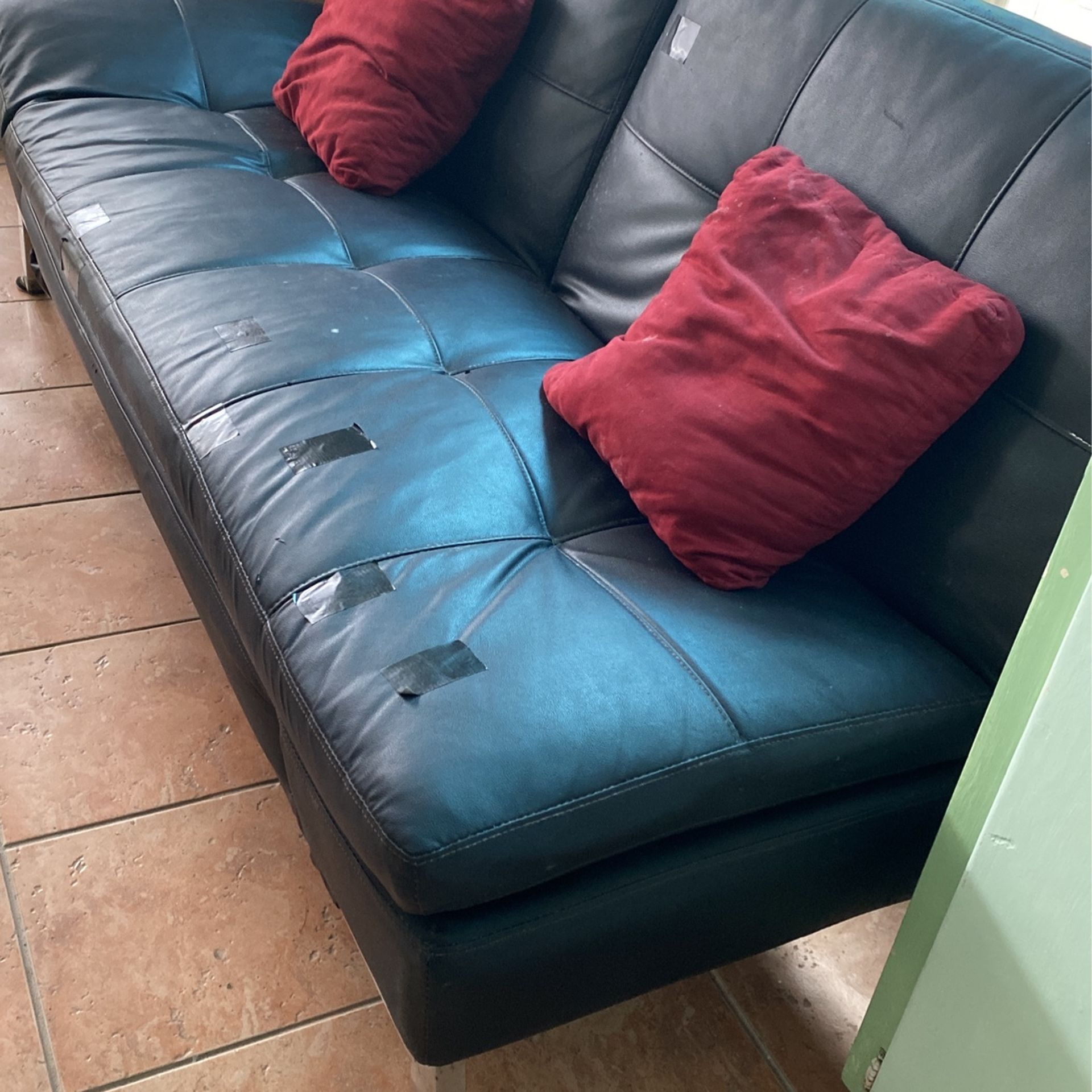 Original Costco Leather Sleeper Futon