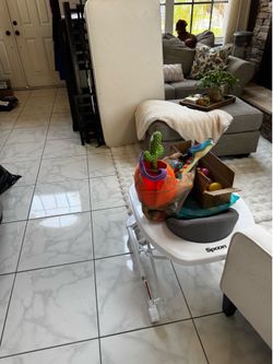 Baby crib and toys