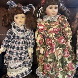 Antique porcelain dolls