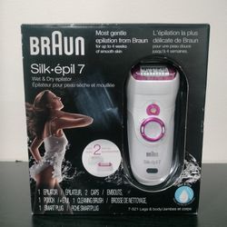 Braun Silk Épil 7 Women's Wet/Dry Epilator Hair Removal System New In Box Sealed