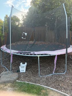 FREE Large Skywalker  Round Trampoline with Enclosure Net