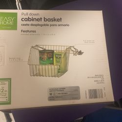 Pull Down Cabinet Basket For Kitchen Or Bathroom Cabinet