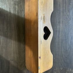 Wooden Wall Shelf with Heart Design