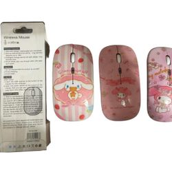 My Melody And Cinnamon Wireless Mouse With Light 12.00 Ea  