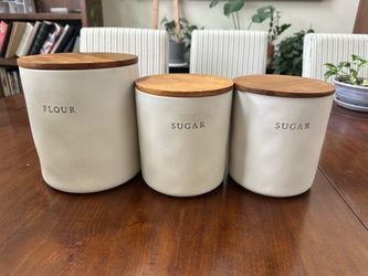 Hearth & Hand Flour and Sugar Ceramic Containers