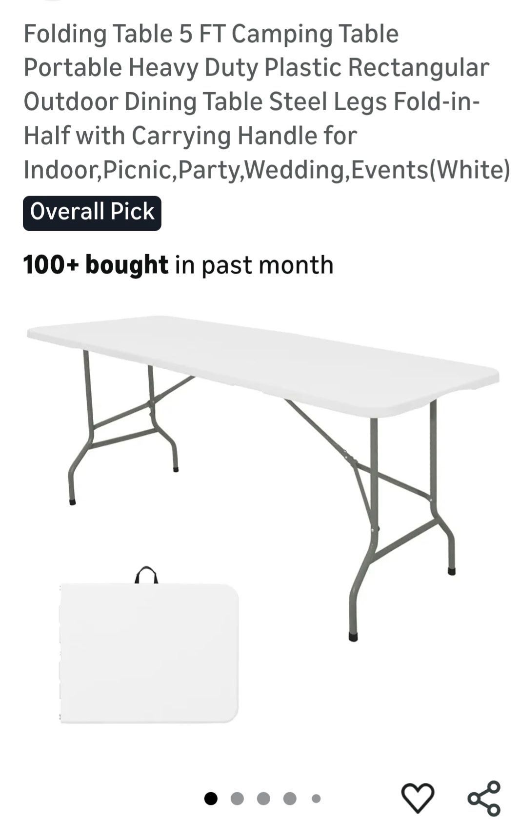 5FT Folding Table