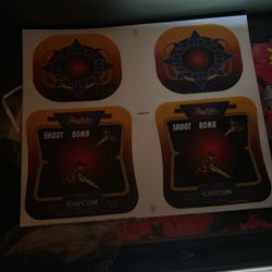 Capcom Dimahoo Joystick And Button Sticker Arcade Part 