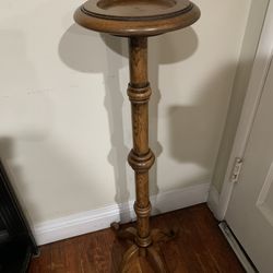 Hand crafted  1960s  solid birch  plant stand pedestal