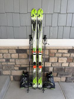 SKI PACKAGE K2 AMP PHOTON 174cm Dalbello Krypton Boots sz 26.5 Poles