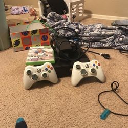 Xbox 360 With Game And 2 Controllers 