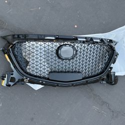New 2017-2019 Mazda 3 Axela Front Bumper Grille Hood Grill Honeycomb Glossy Black 