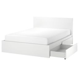 IKEA King Bed Frame Drawers + Slatted Base
