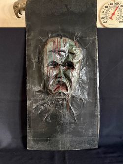 Halloween Horror Face Wall Sculpture Dark Art Piece