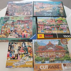 Lot Of 6 Nostalgia Jigsaw Puzzles 