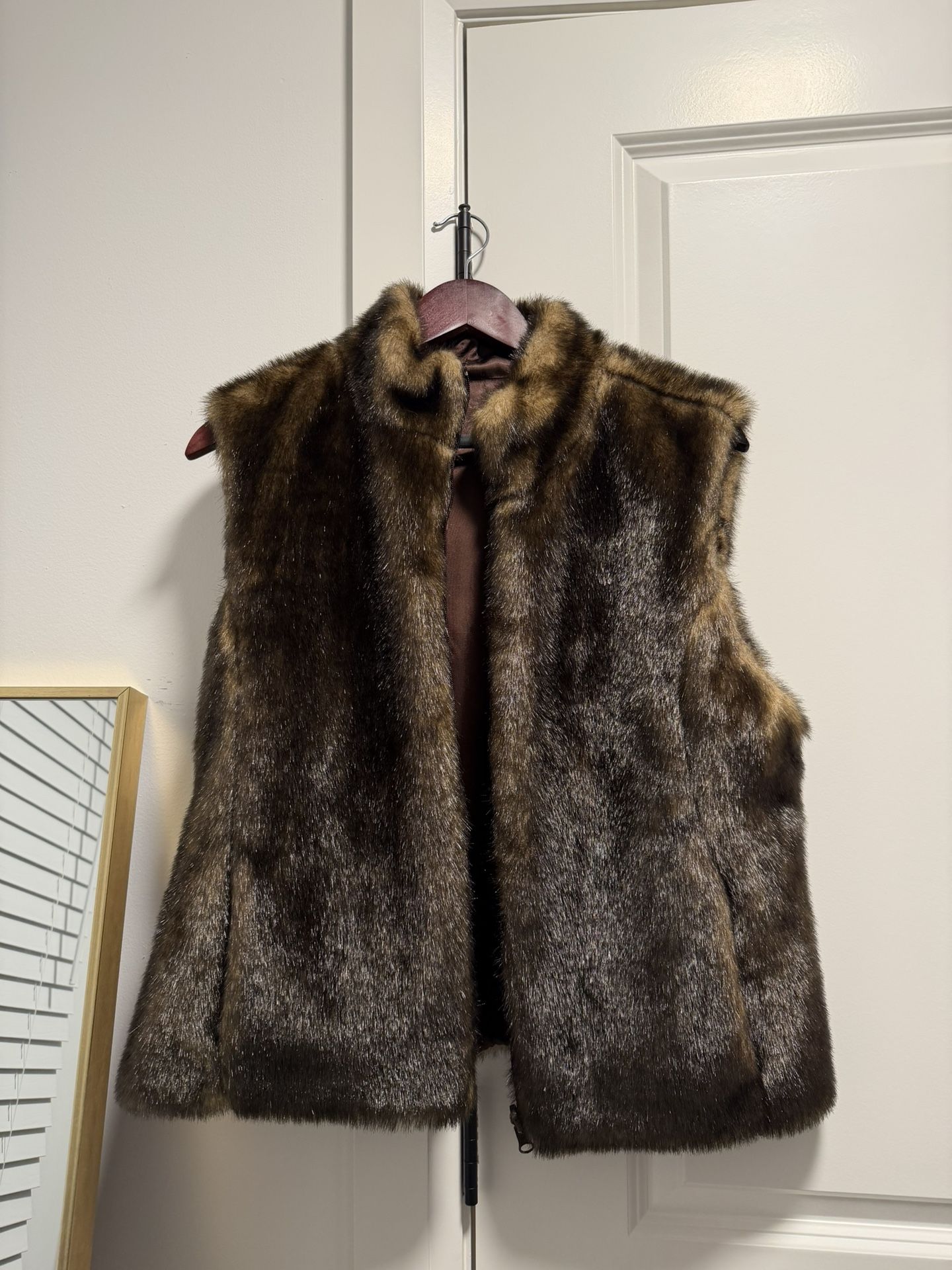 Brown Faux Fur Vest