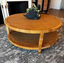 Serena & Lily Balboa Rattan Coffee Table