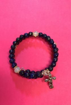 Lapis lazuli bracelet rosary