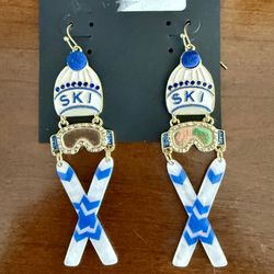 Dangle Ski-Themed Earrings