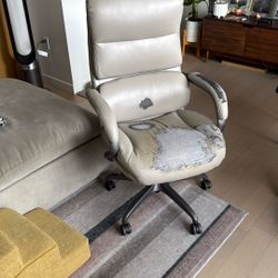 La-Z-Boy Aberdeen Bonded Leather Executive Chair, Beige