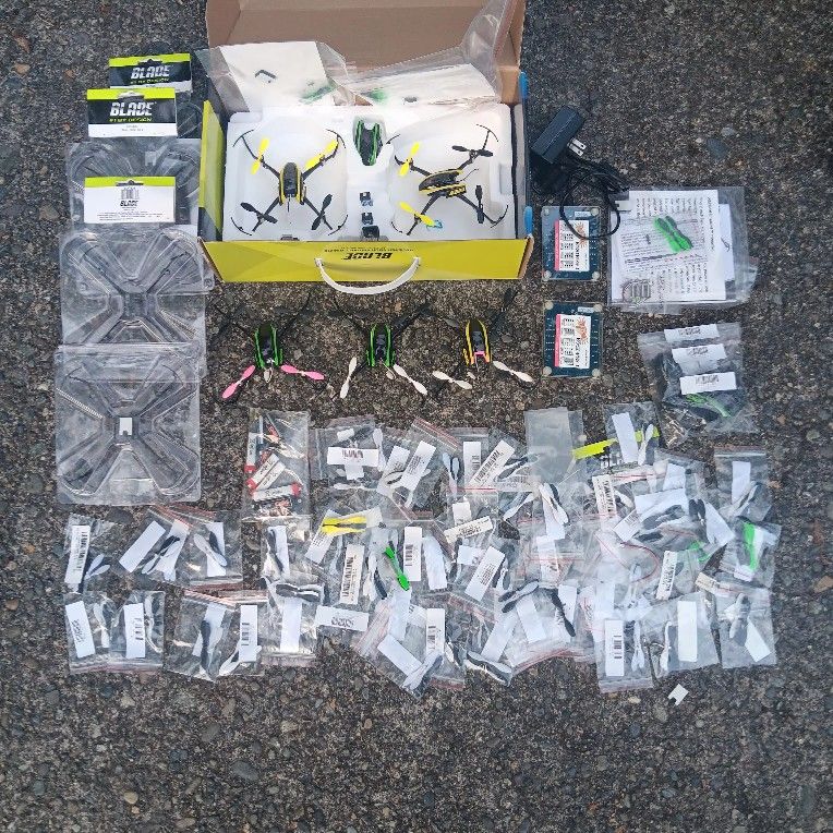 Horizon Blade Nano Qx-2new 3used 4new frames 1set Motors 2 Quad Chargers 50+sets Props 10bats ??? And More. Drone. Pick Up Fremont. No Low Ball/Trades