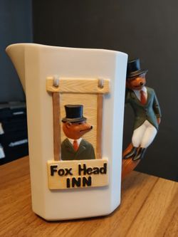 Jim beam decanter/pitcher/mug fox gentleman