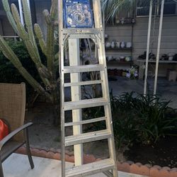 6FT” Werner Aluminum Ladder 250 LB Capacity  
