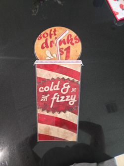Soft Drinks Sign  Wall Decor