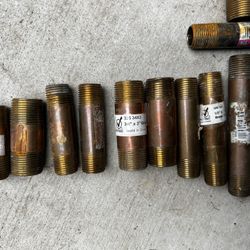 1/2” Brass Nipples Various Lengths 1.5-8” Bulk Or Singles See Description 