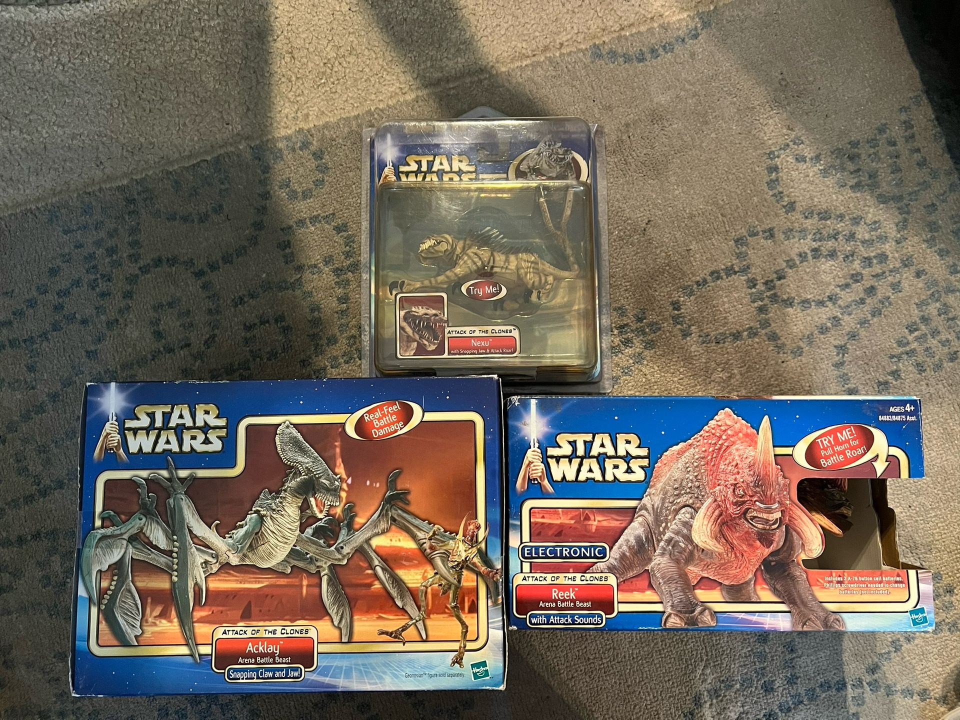 Star Wars Attack Of The Clones Acklay Reek And Nexu Figures