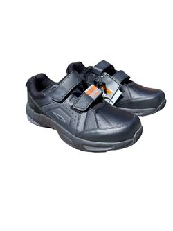 Avia Men's Quickstep Walking Shoes Black Wide Width Velcro Strap Sneaker NWT New