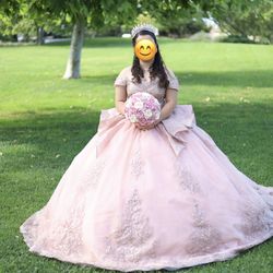 Quinceañera Rose Gold Dress