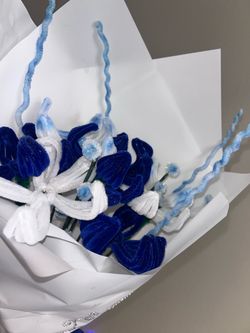 Pipe cleaner flowers 15$