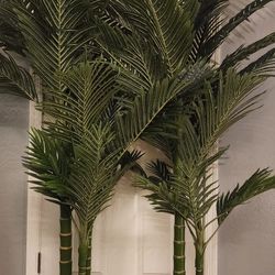 2 Pack Artificial Areca Palm Tree Plant, 6 Feet Fake Palm Tree For Indoor Outdoor Modern Decoration Faux Dypsis Lutescens Plants In Pot For Home Offic