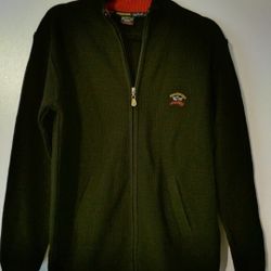 Paul & Shark black zip front sweater men's size Medium
