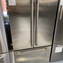 GE Monogram Stainless Steel 23.1 Cu. Ft. Counter Depth French Door Refrigerator 