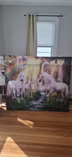 KYKU Fairy Tale World Tapestry Unicorn Tapestry Wall Hanging