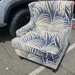 Blue And White Canvass Seat