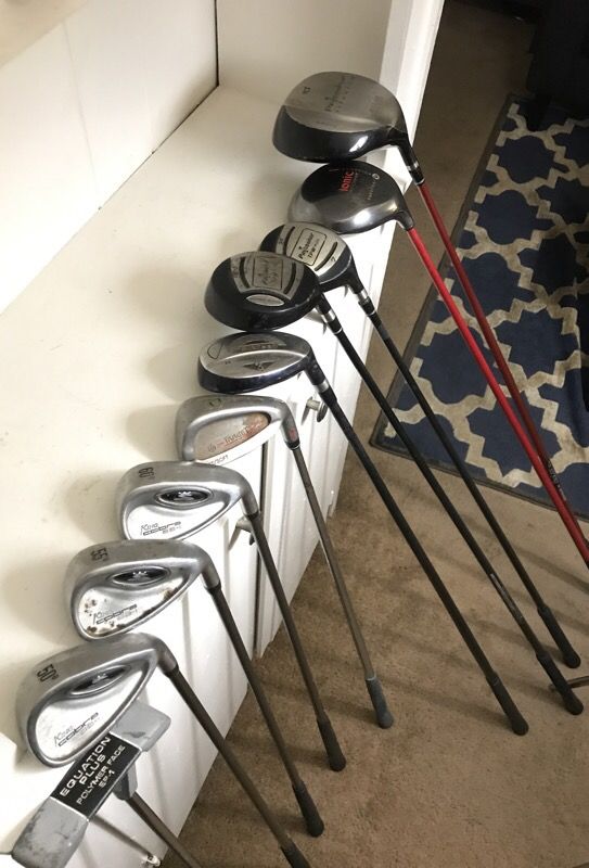 Used Golf Clubs and Bag - King Cobra SSi Irons, Pinseeker TPW-plus, Titanium, Target, Mitsushiba
