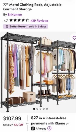 Metal clothing rack