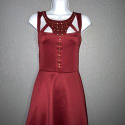 Red & Gold Studded Dress ❤️ Size Small