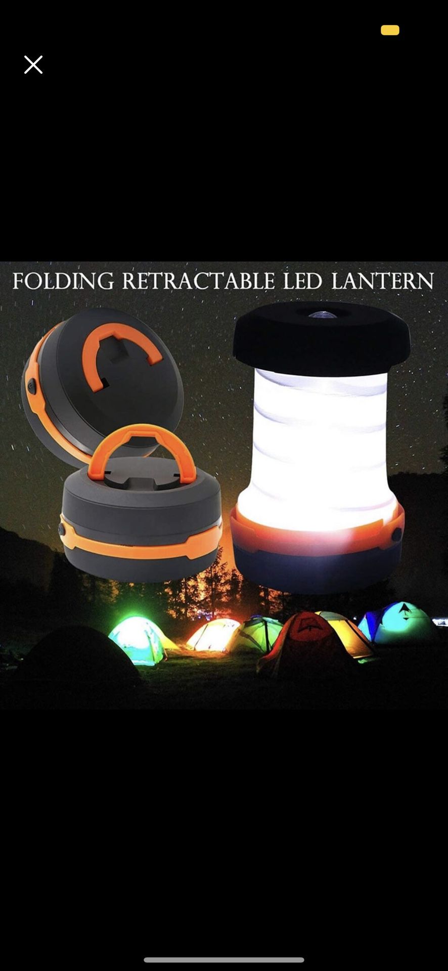 Gazelle Retractable Foldable Led Camping Tent Lantern Lights Mini for Outdoor Hiking Tent Garden
