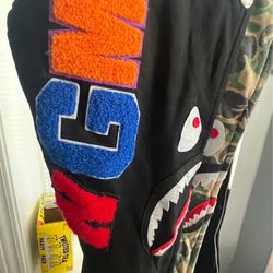 BAPE ABC Camo Shark Full Zip Double Hoodie Size : XXL
