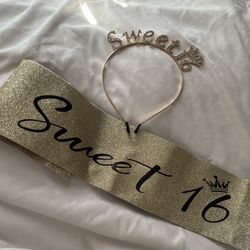 Sweet 16 Crown & Sash 