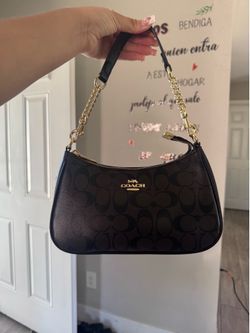 Brown and black coach Terri bag