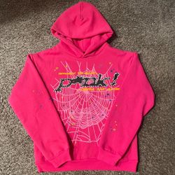 SP5DER PINK HOODIE